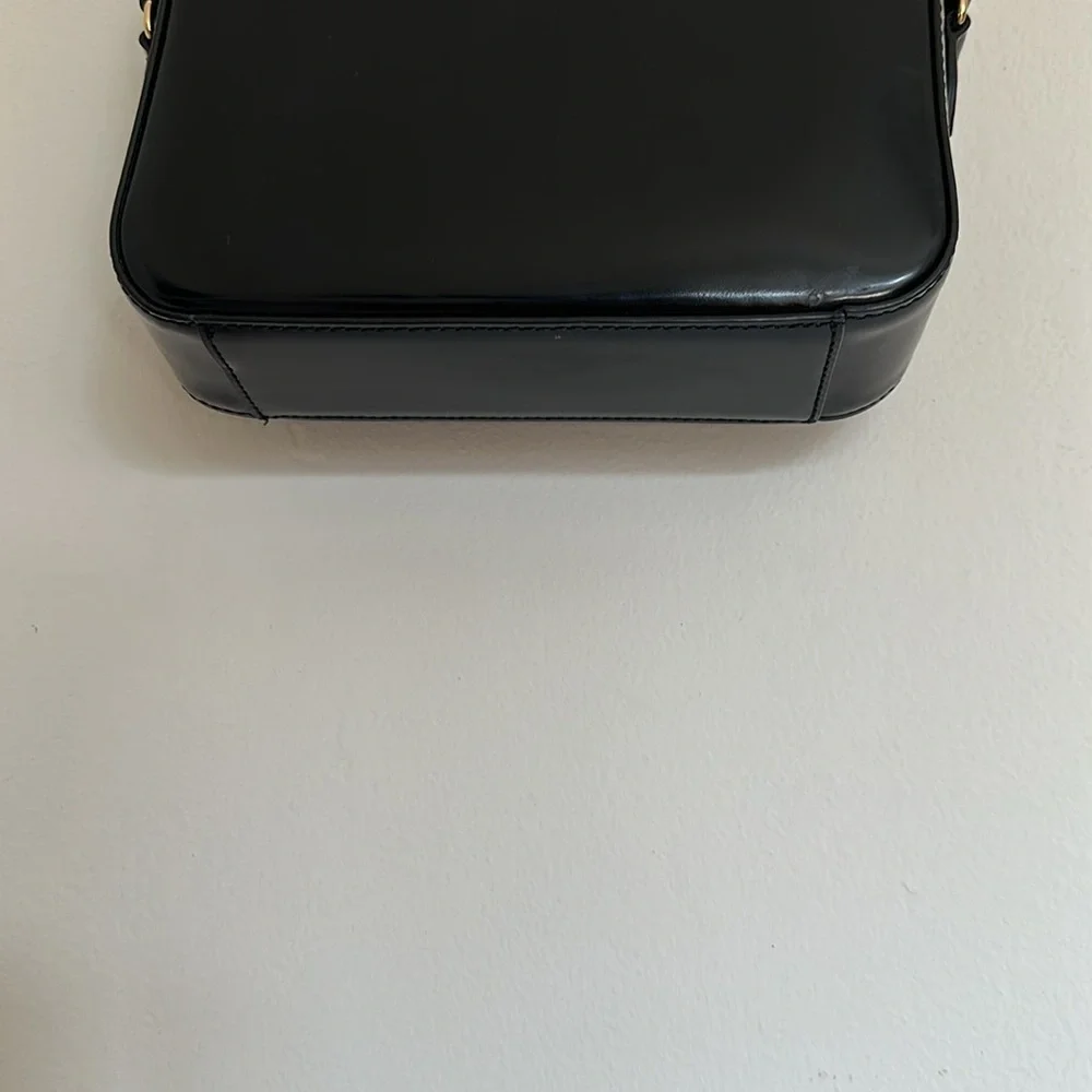 J. Crew Edie crossbody bag in Italian leather Black